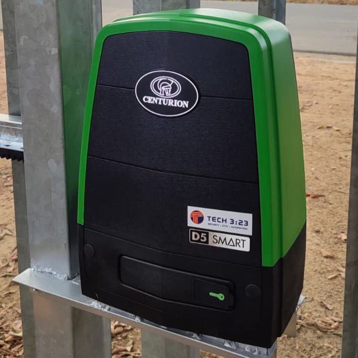 Water was a big issue at this site, Hence we chose an almost entirely waterproof gate motor (Centurion D5 Smart) and lifted it off the ground to keep it dry and running smoothly.